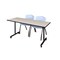Kobe Rectangle Mobile table, 60" W, 29" H, Laminate Top, Maple MKTRCC6024PL47GY - alternate 1